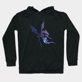 Ishura Anime Characters Silhouette Alus the Star Runner Galaxy Watercolor I-3 Hoodie